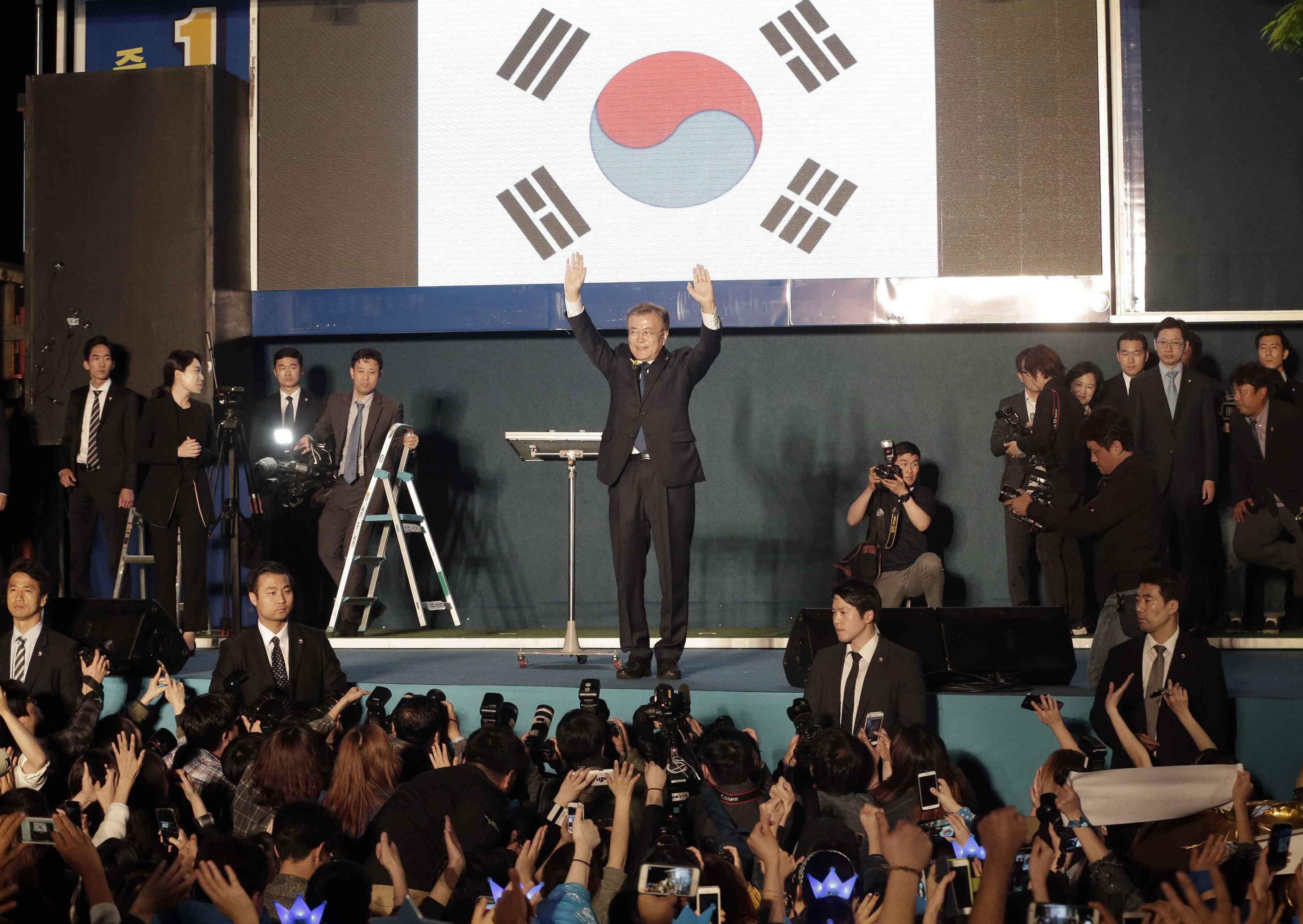 即时新闻 文在寅得票41%当选韩国总统 7192 韩国总统选举完成点票