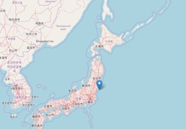 日本福岛县近海59级地震